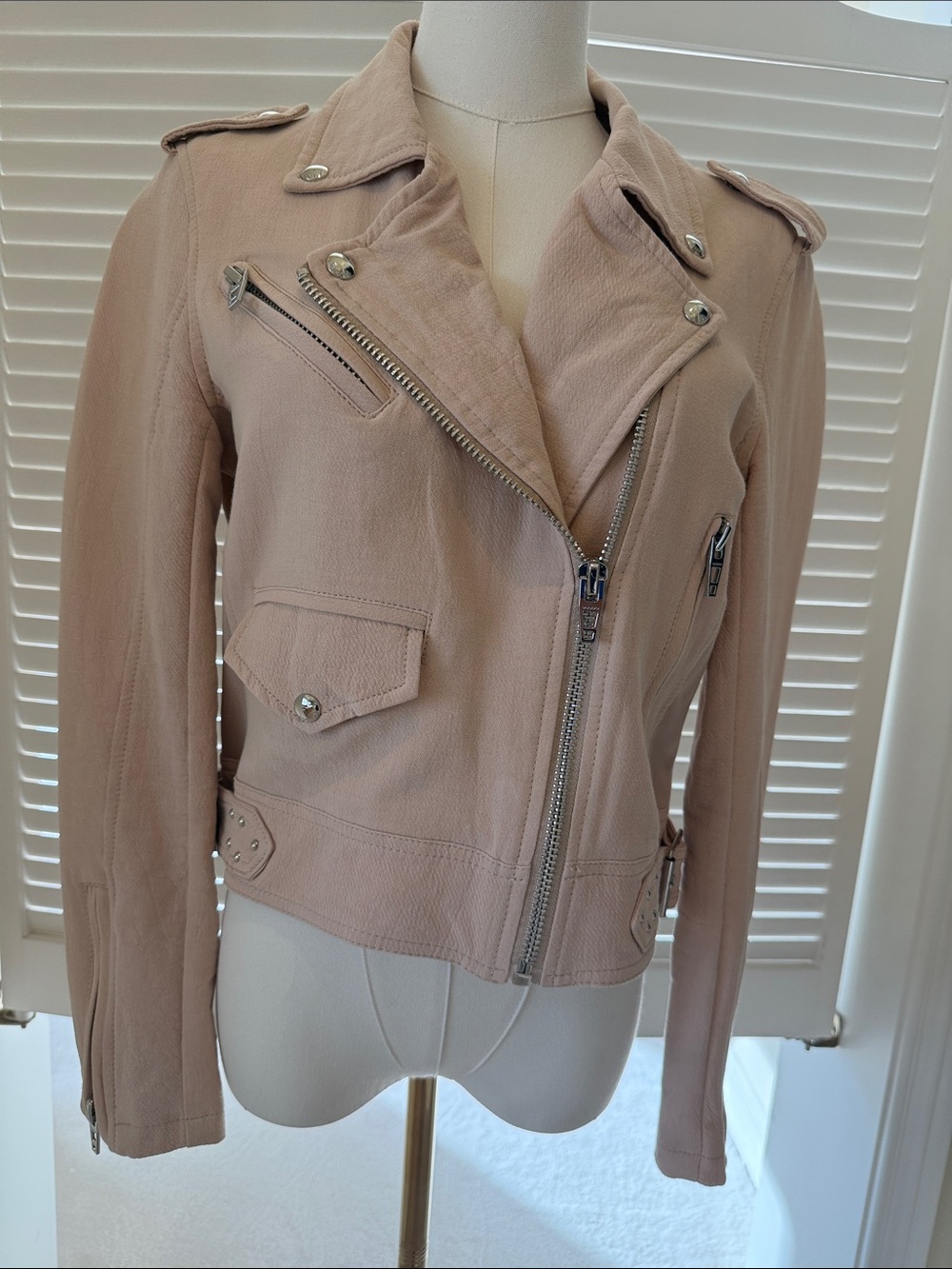 [BLANKNYC] Beige Tan Moto Jacket - Size S - Worn Once!